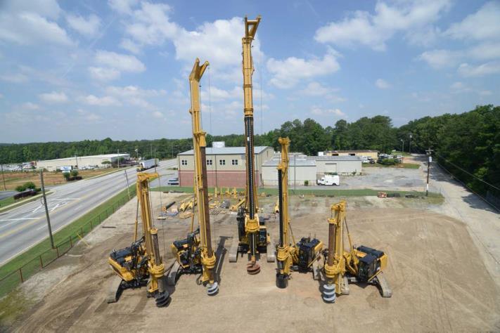 Fleet of drilling rigs at a facility