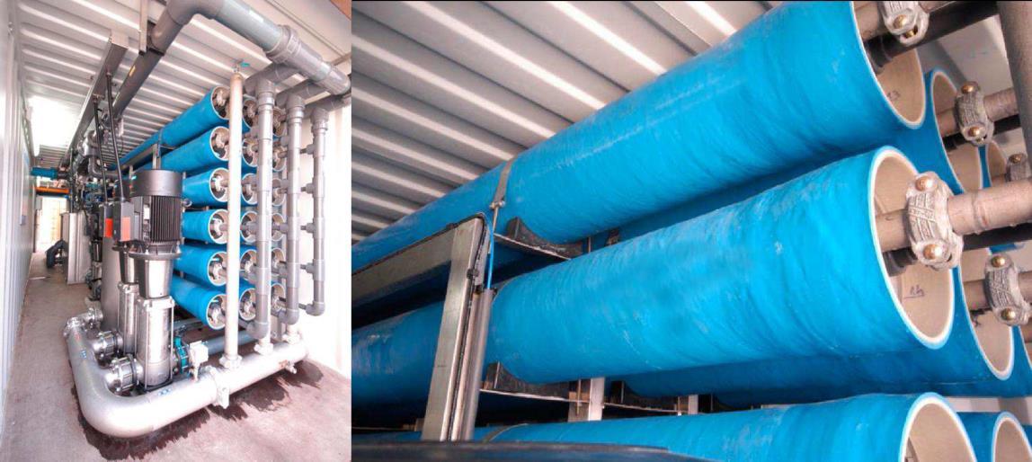 Reverse osmosis membrane system detail
